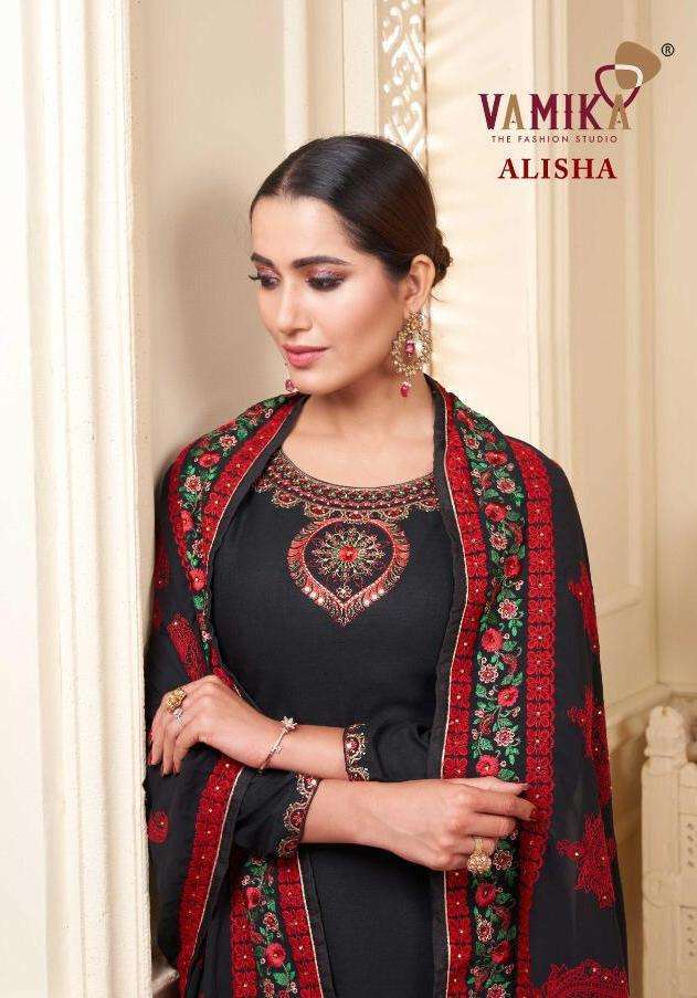 Vamika Alisha Rayon With fancy Work Salwar kameez collection...