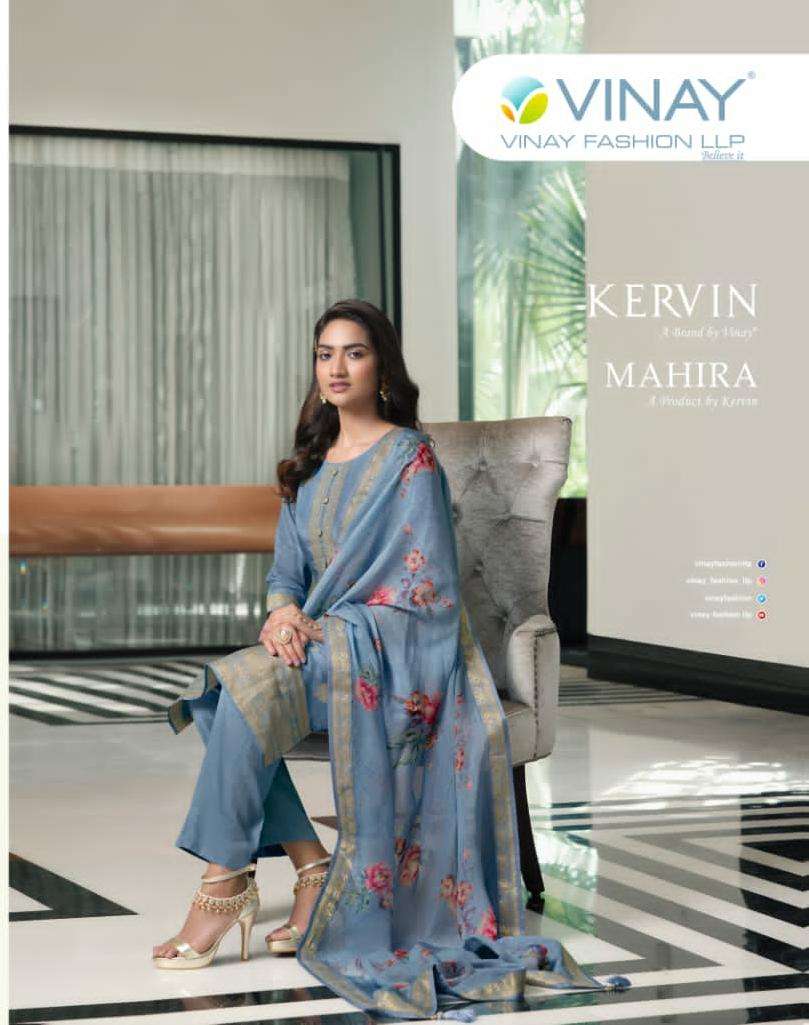 Vinay Fashion Kervin Mahira Muslin Silk With Fancy Work Dres...