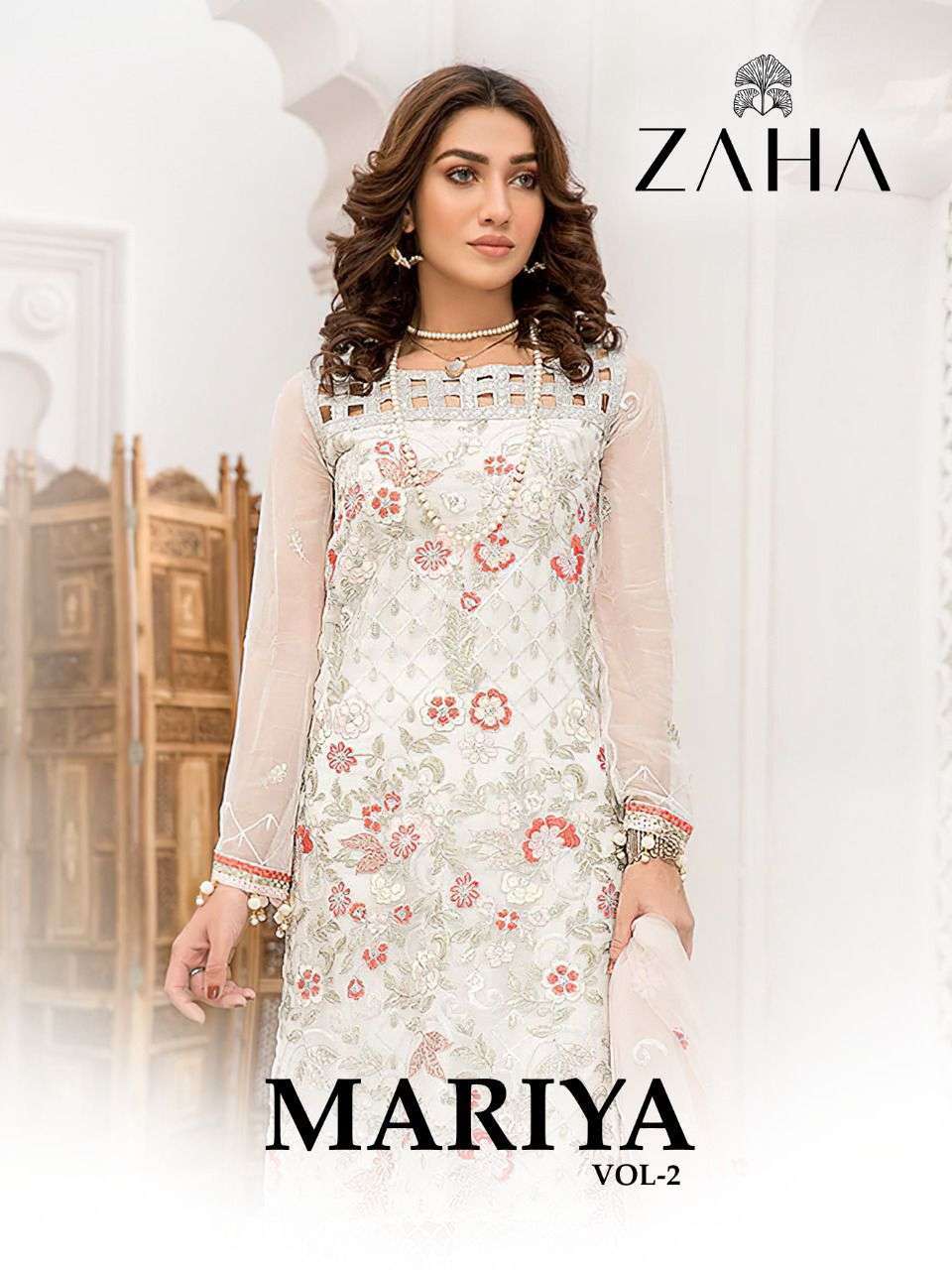 Zaha Mariya Vol 2 Georgette With Embroidery Work Pakistani S...