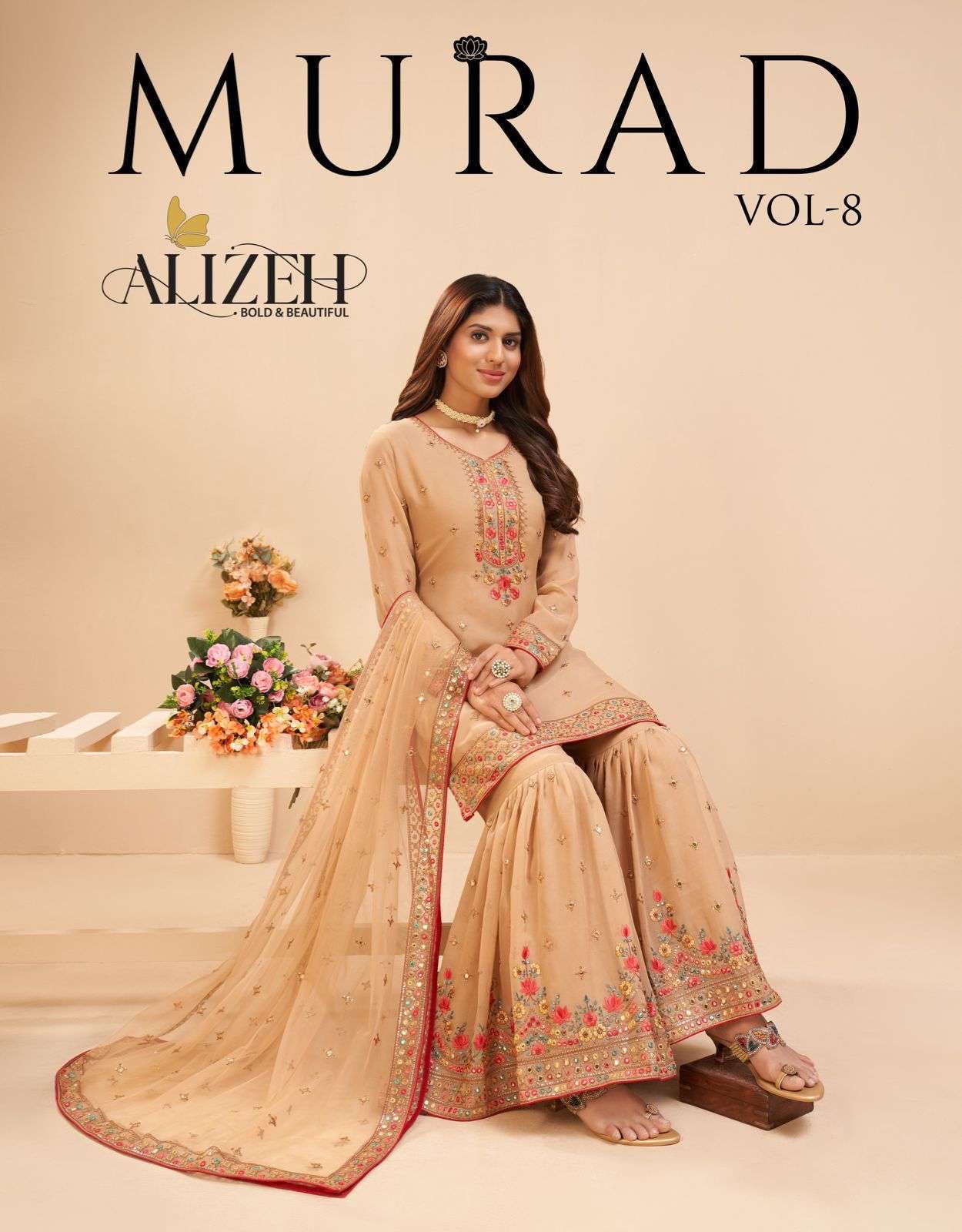 Alizeh Murad vol 8 Georgette with fancy Work Kurti With Shar...