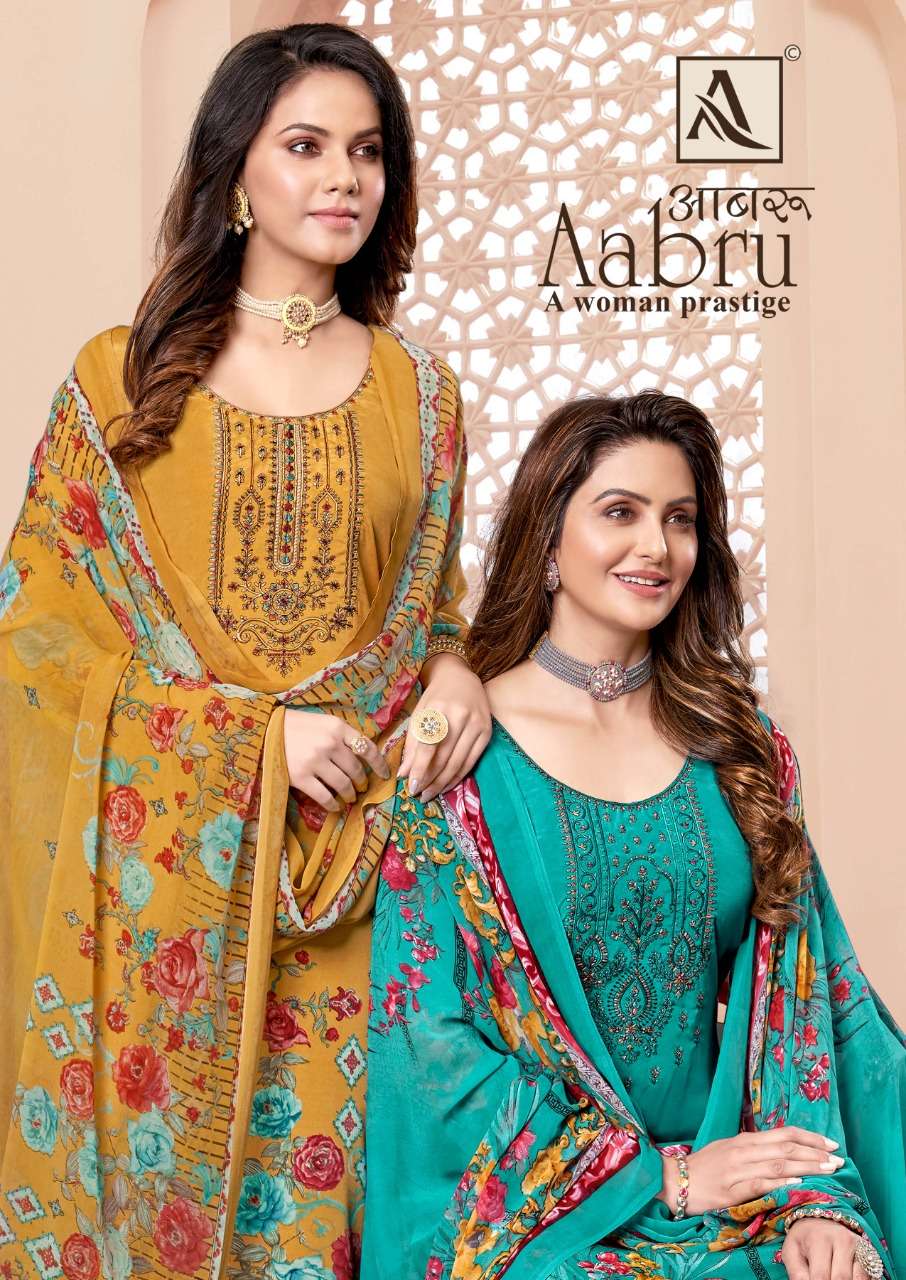 Alok Suits Aabru Cotton with Fancy Printed Festival Wear Dre...