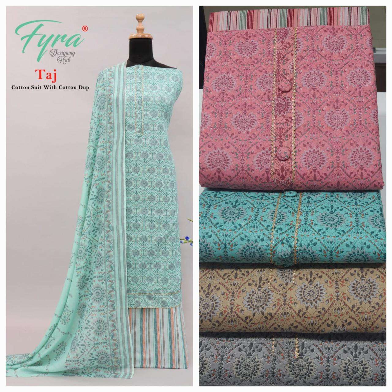 Alok suits Fyra Designer Taj vol 2 Cotton With Digital print...