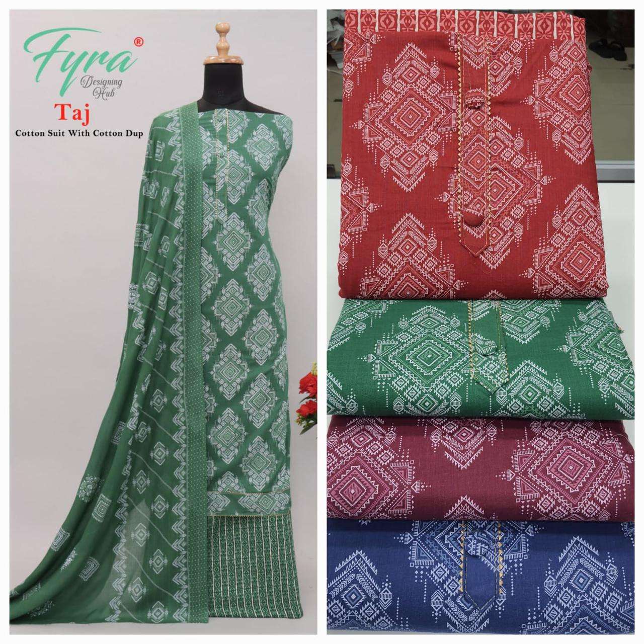 Alok suits Fyra Designer Taj vol 3 Cotton With Digital print...