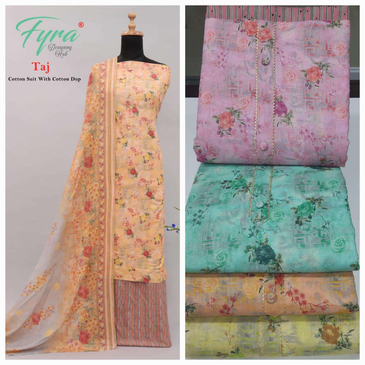 Alok suits Fyra Designer Taj vol 5 Cotton With Digital print...