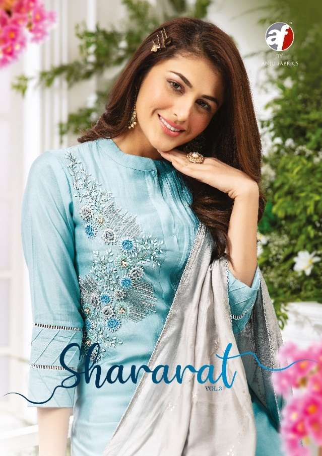 Anju Fabrics Shararat vol 3 Pure Viscose With Hand Work Read...