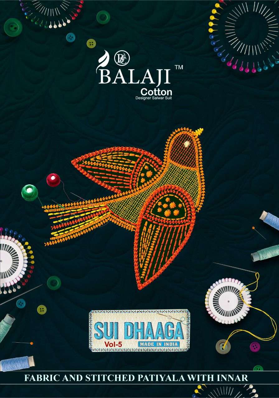 Balaji Sui Dhaga vol 5 Cotton Printed Regular wear readymade...
