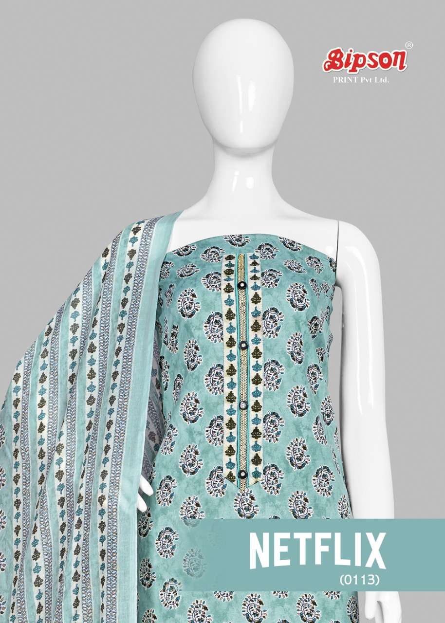 Bipson Fashion Netflix 0113 Cotton with printed Dress materi...