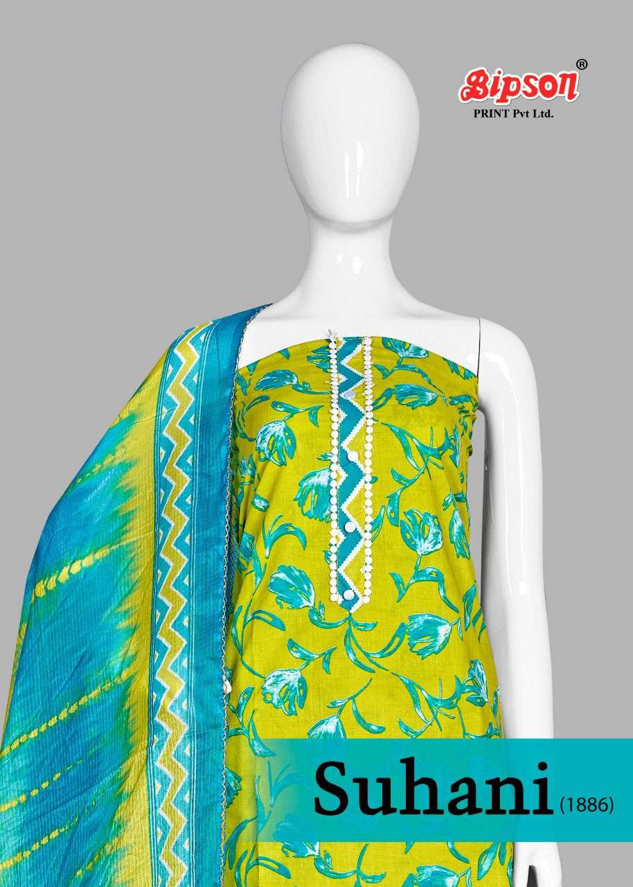 Bipson Fashion Shuhani 1886 Cambric cotton with Printed Dres...