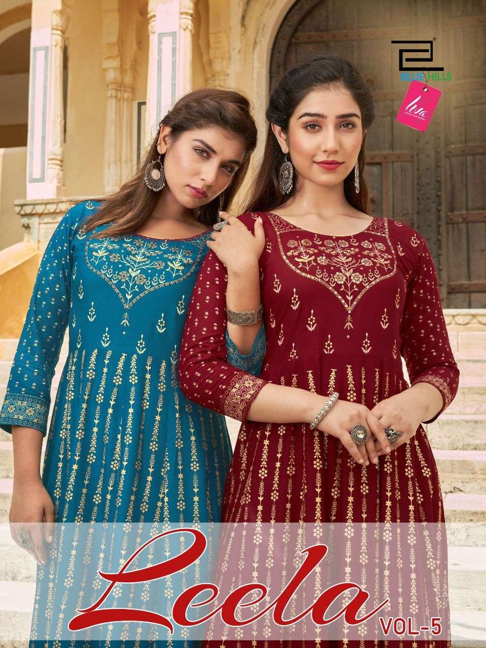 Blue Hills Leela vol 5 Rayon with Fancy Anarkali Gown Collec...
