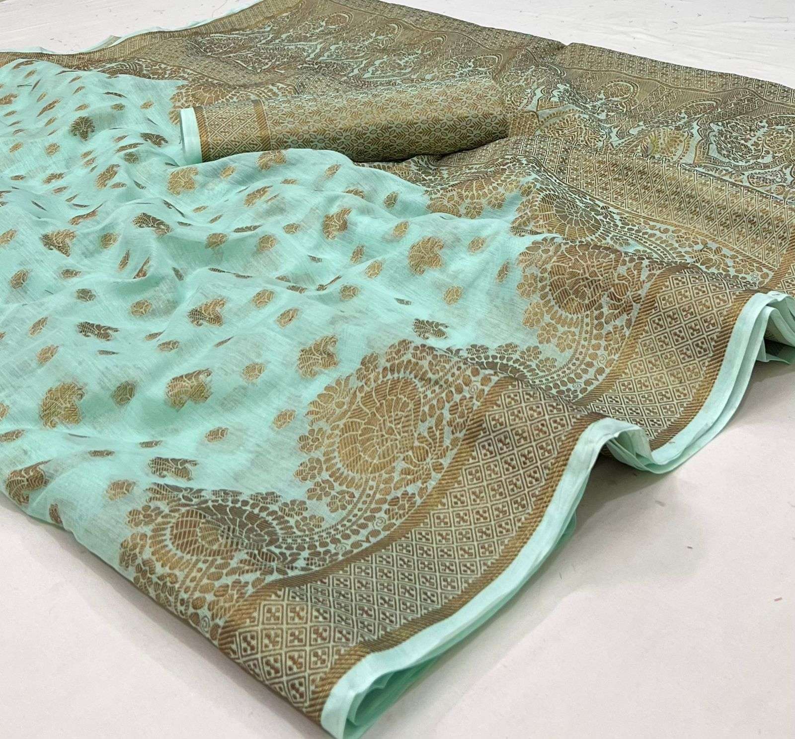 Cotton silk with Weaving Design Saree collection at wholesal...