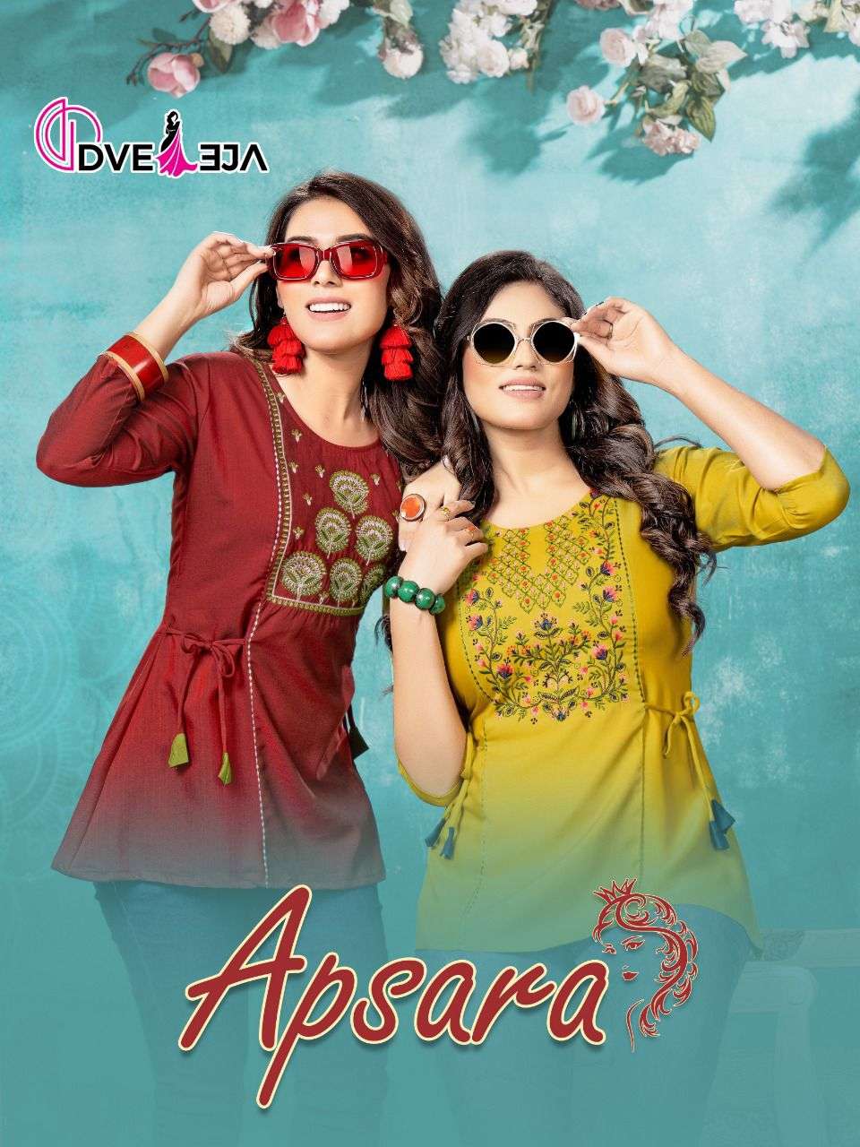 Dveeja Apsara vol 1 Rayon with Embroidery work Fancy Short t...