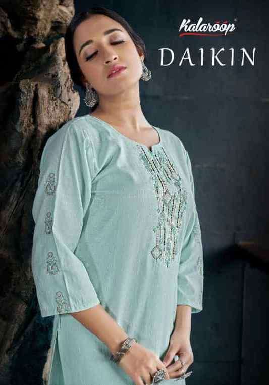 Kessi Fabrics Kalaroop Daikin Fancy With Hand work Kurti col...