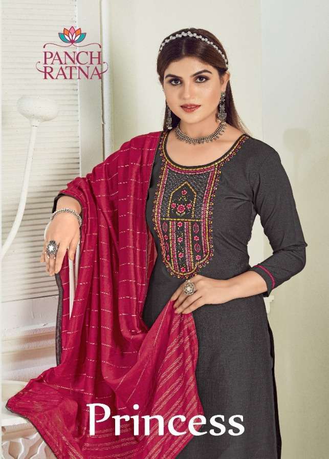 Kessi fabrics Panch Ratna Princess Silk with hand work Dress...