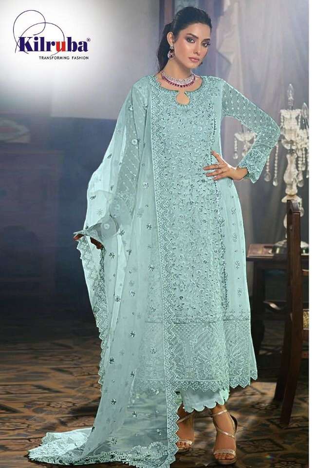 Kilruba 203 Georgette with Embroidery work Pakistani suits c...