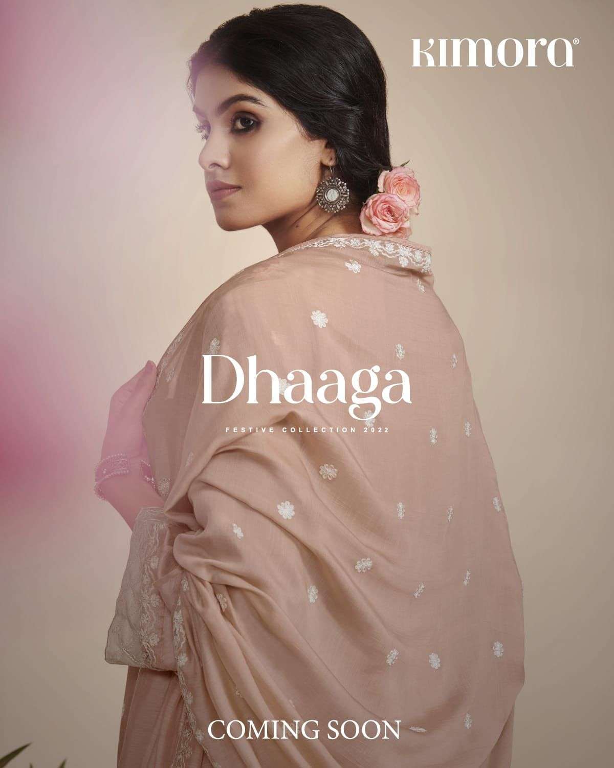 Kimora fashion Dhaaga Silk with fancy Work Dress Material co...