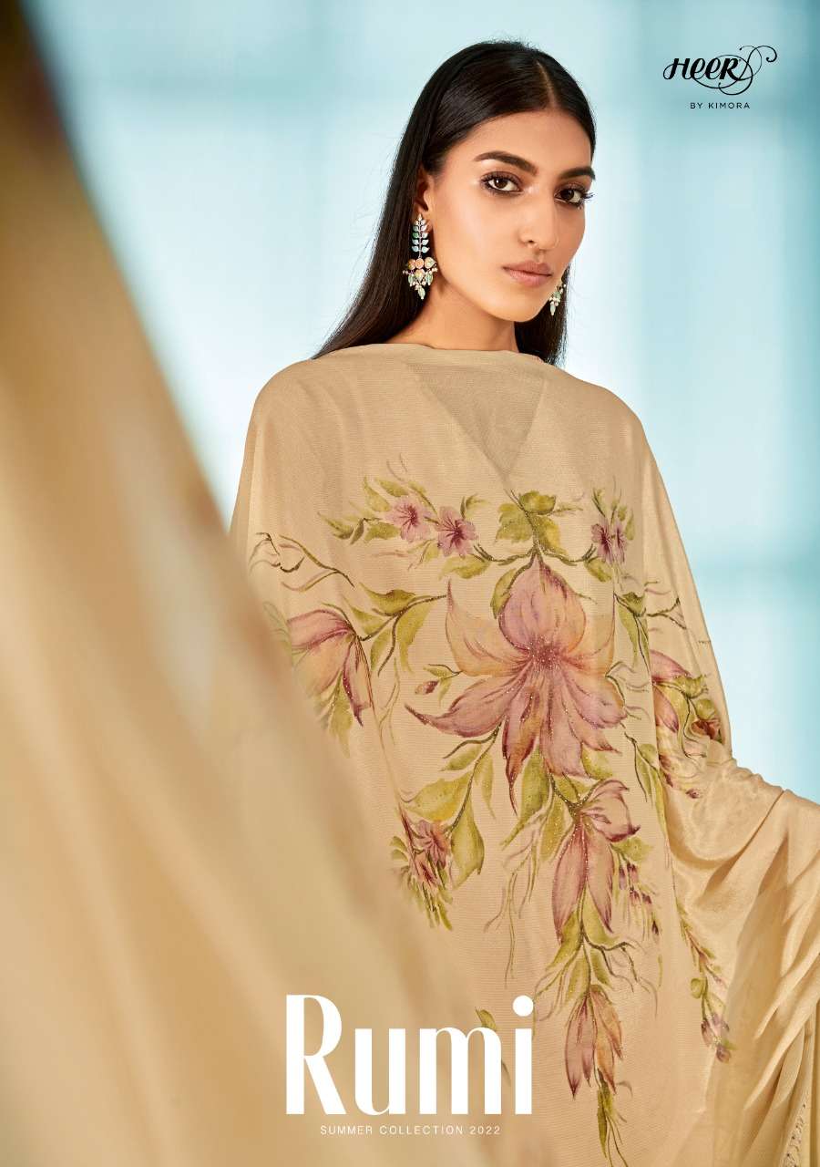 KIMORA HEER RUMI COLLECTION LATEST COTTON DRESS MATERIALS BY...
