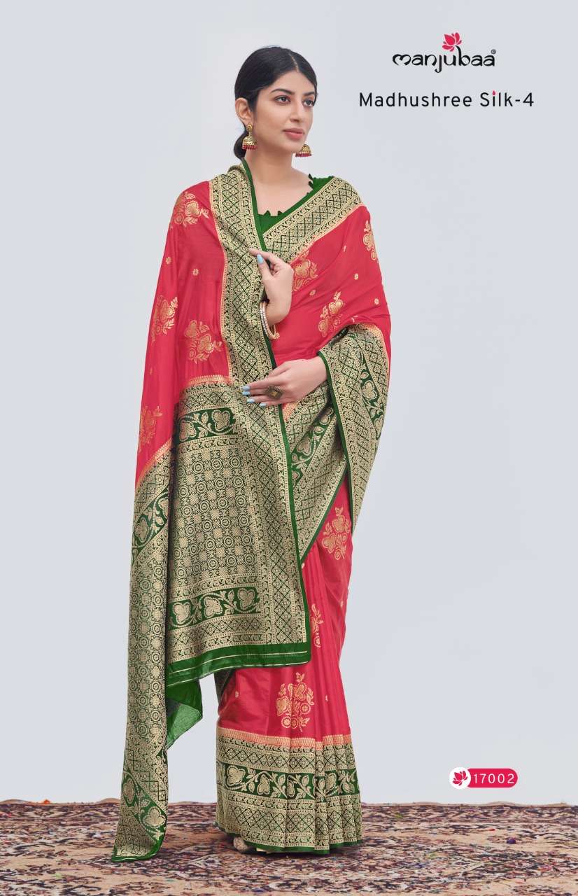 Manjuba Madushree Silk Vol 4 Organza Silk With Weaving Desig...
