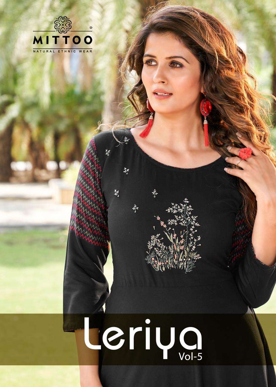 Mittoo Leriya Vol 5 Rayon With Fancy Long Gown Kurti collect...