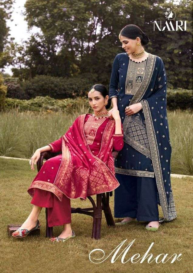  Naari Mehar Muslin with Jacquard Fancy Salwar Kameez collec...