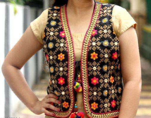 Navratri Special Cotton with Traditional Hand Work Koti coll...