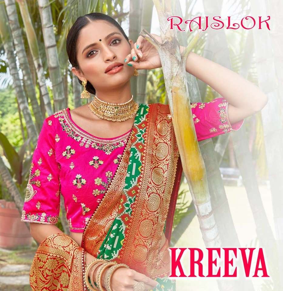 Rajslok Kreeva patola Silk With Weaving Design Wedding Wear ...