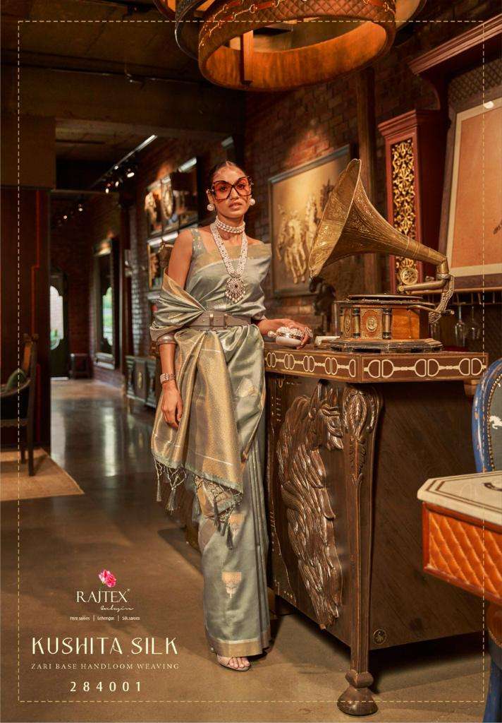 Rajtex Sarees Kushita silk with Handloom Weaving Design Sare...