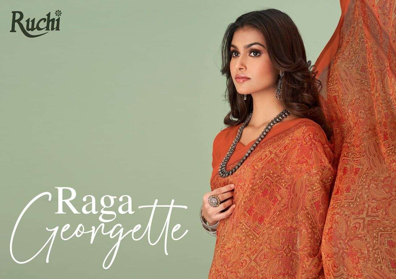 Ruchi Raga Georgette with printed Regular Wear Saree collect...