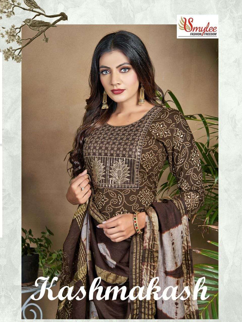 Rung kashmakash Rayon with Embroidery work Readymade suits c...