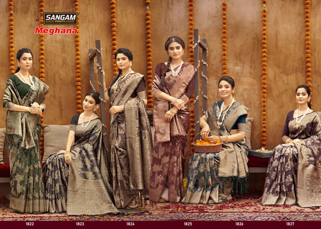 Sangam Prints Meghana Cotton with Weaving Design Saree colle...