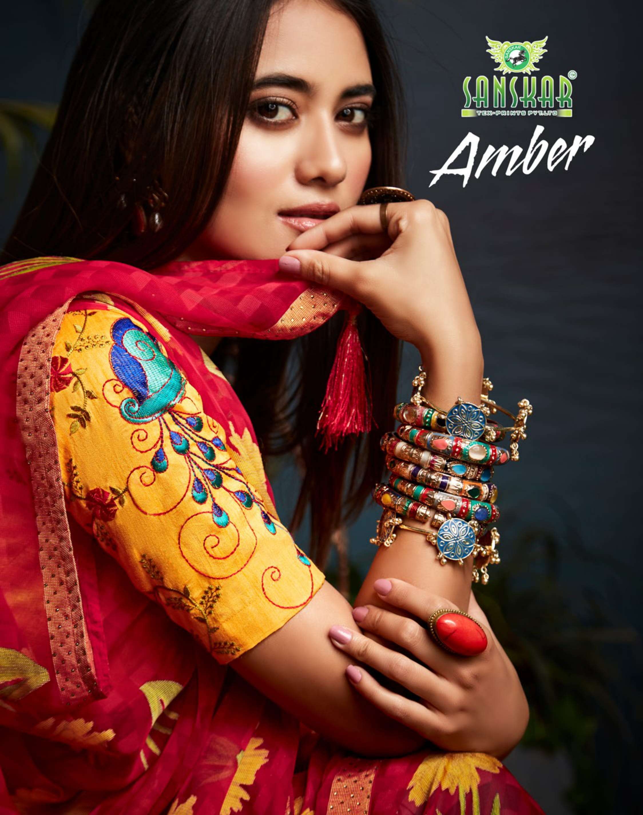 Sanskar Sarees Amber Brasso With fancy Saree collection at w...
