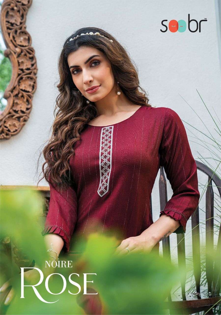 Soobr Noire Rose Vol 1 Rayon With Sequence work Fancy Kurti ...