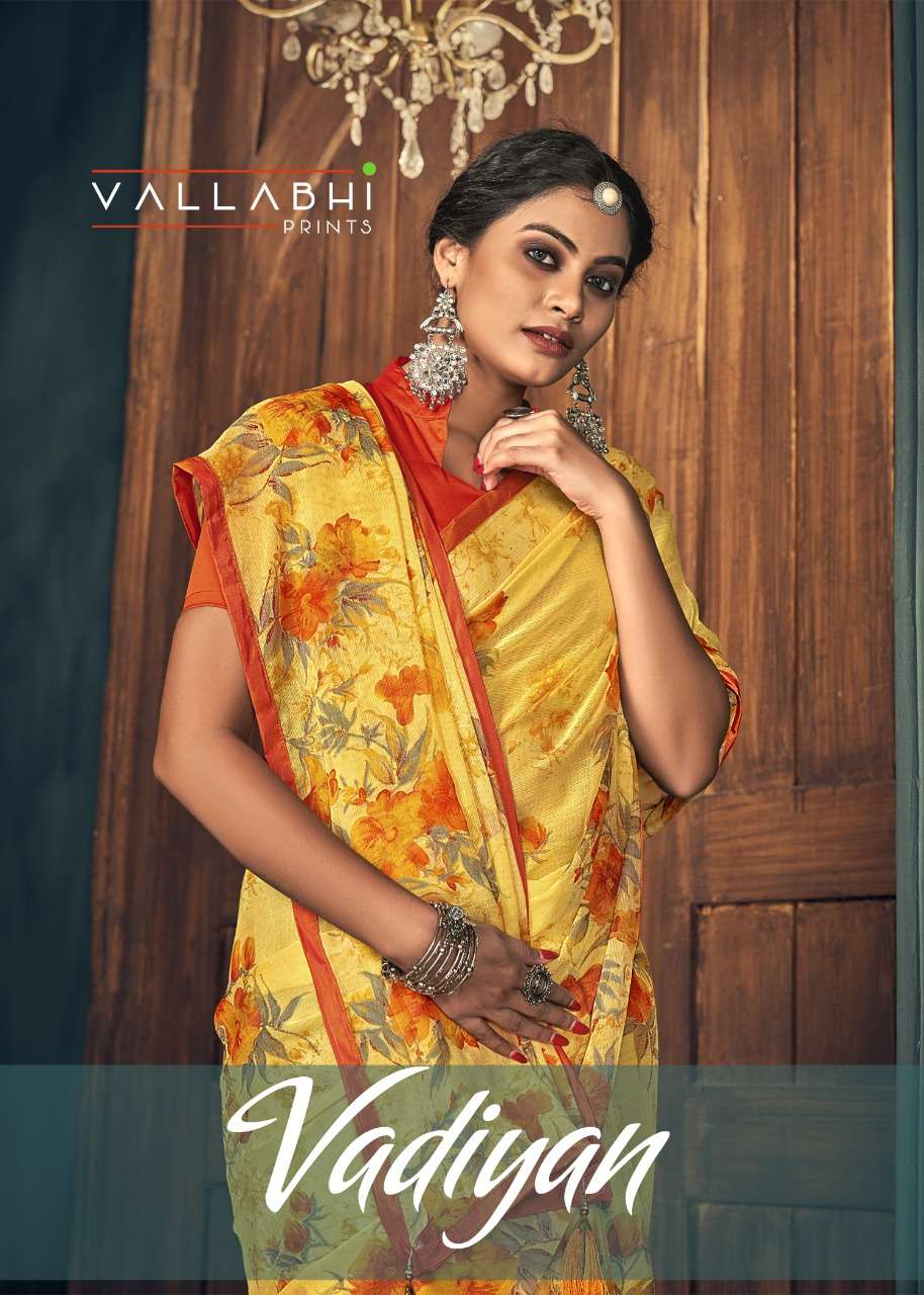 Vallabhi Print Vadiyan Georgette With Printed Regular Wear S...