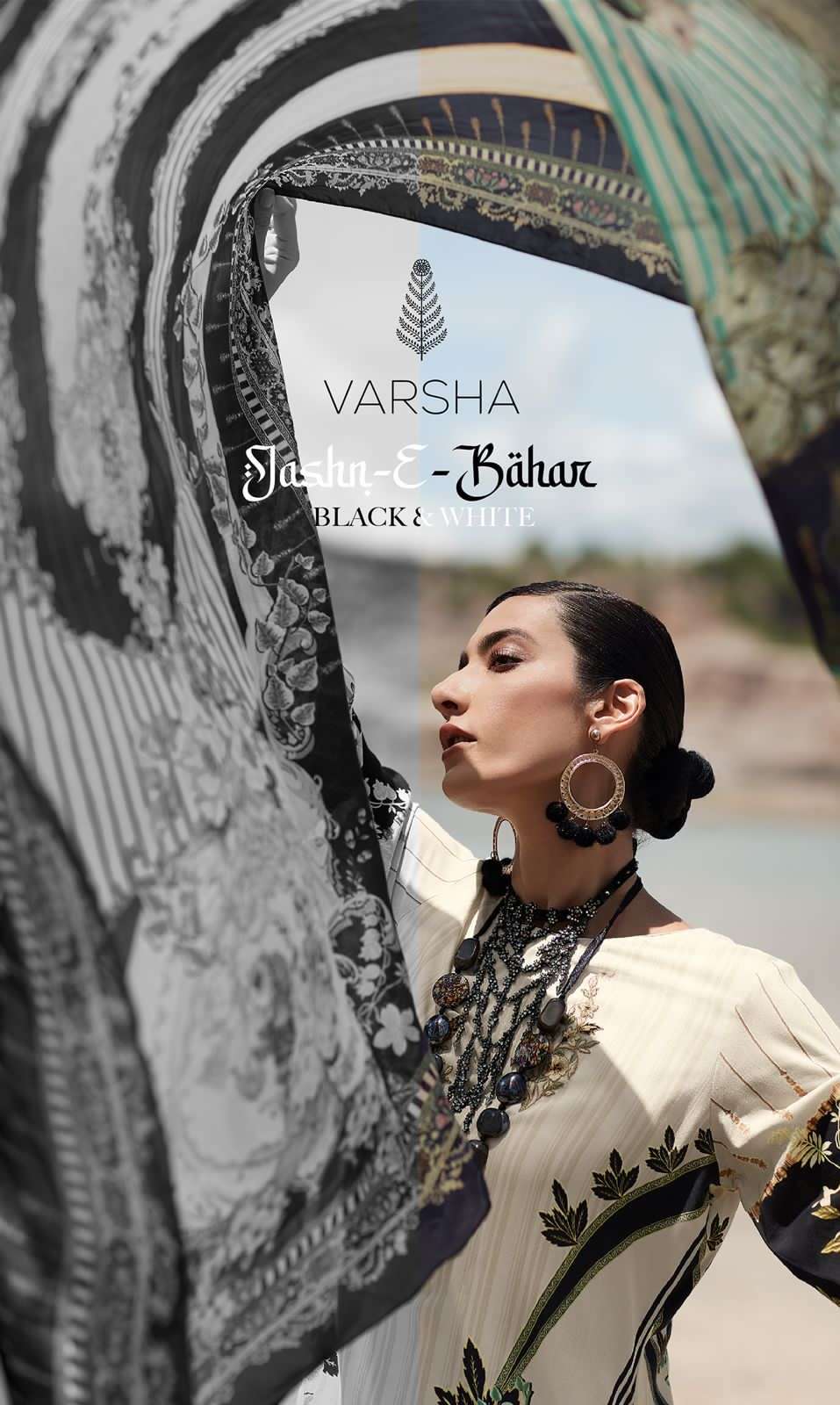 Varsha Fashion Jashne E Bahar Lawn Digital Printed With Embr...