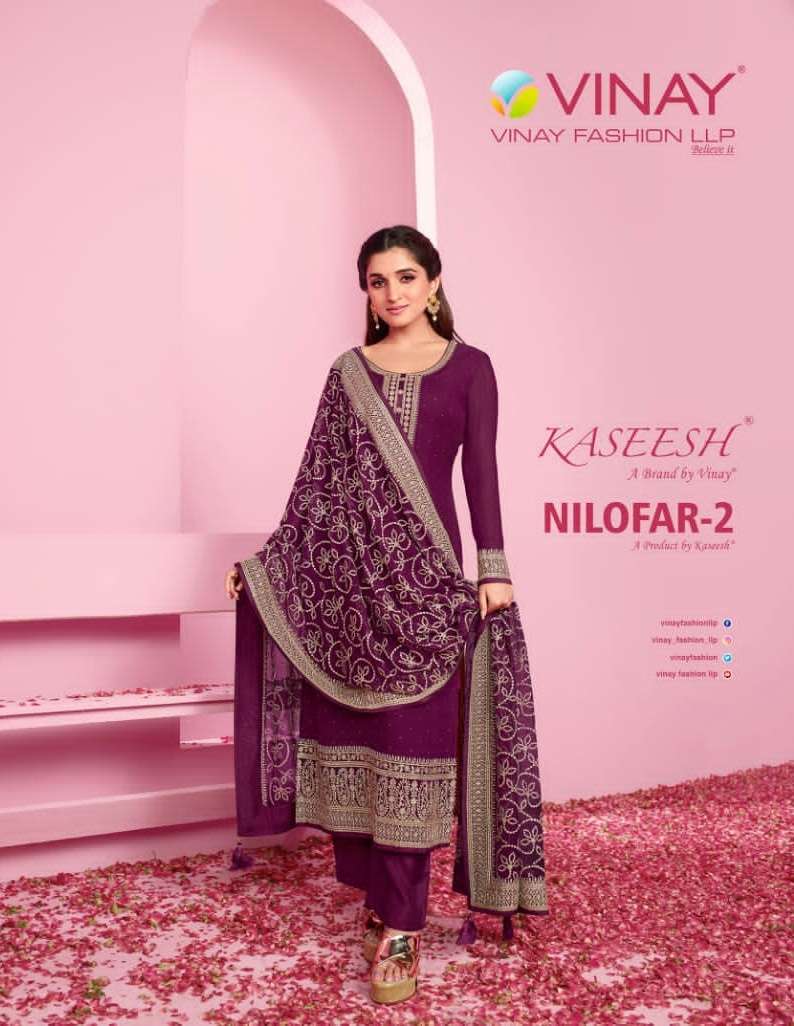 Vinay Fashion Kaseesh Nilofar Vol 2 Georgette with Embroider...