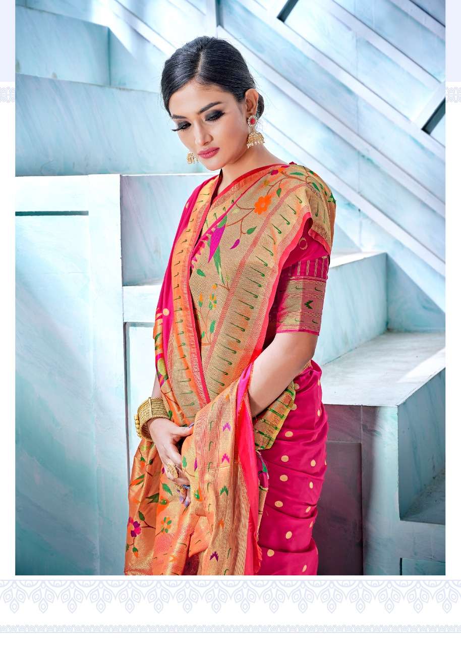 Aarush Silk Pure Silk Paithani Weaving Sarees Collection At ...