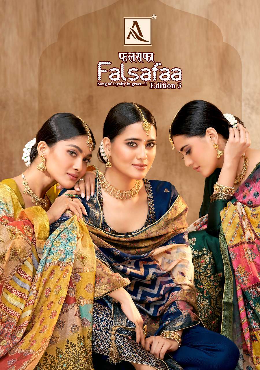 Alok suits Falsafaa Dola jacquard with handwork Fancy Design...