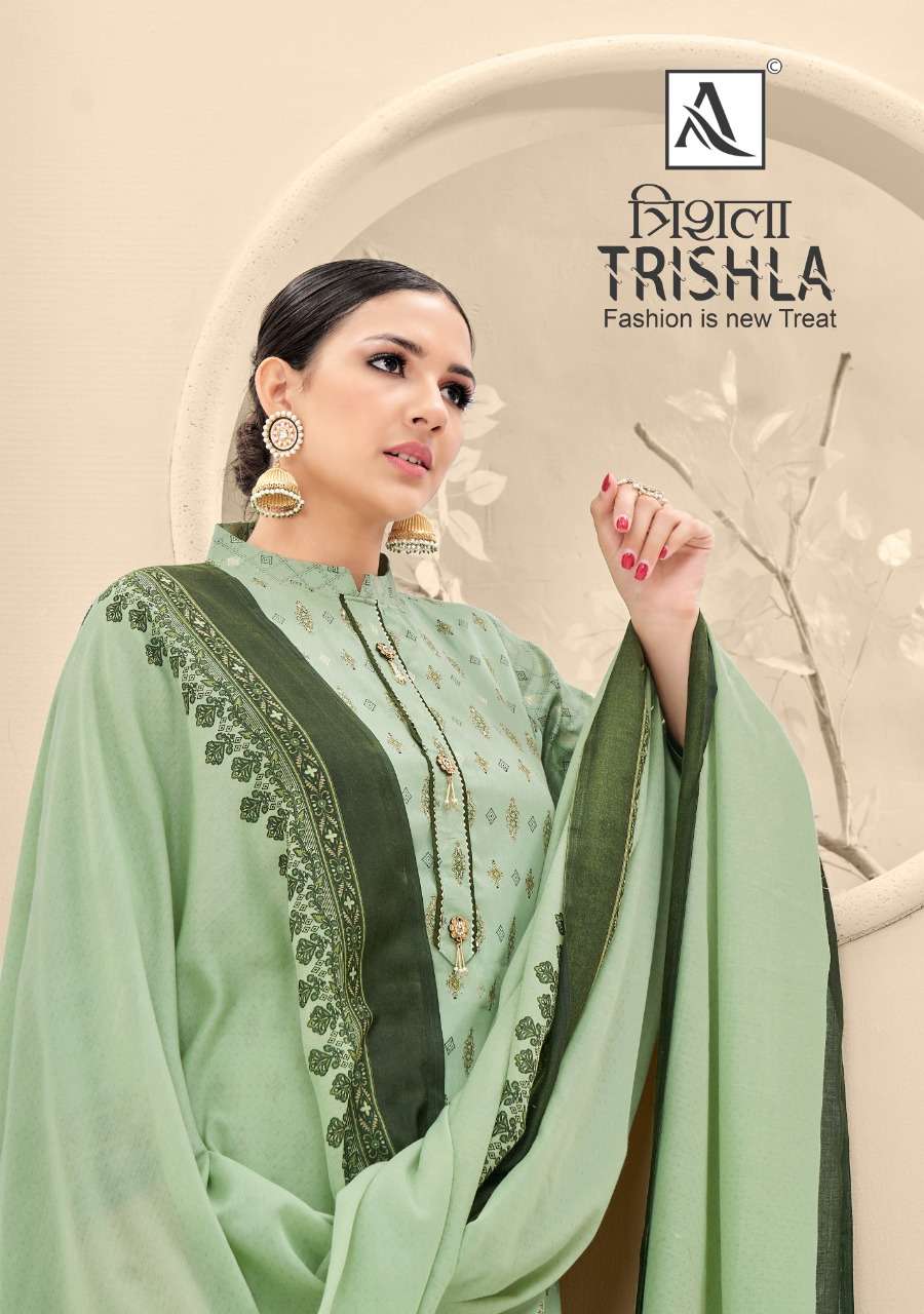 Alok suits Trishla Jam Cotton print With Fancy Designer Salw...