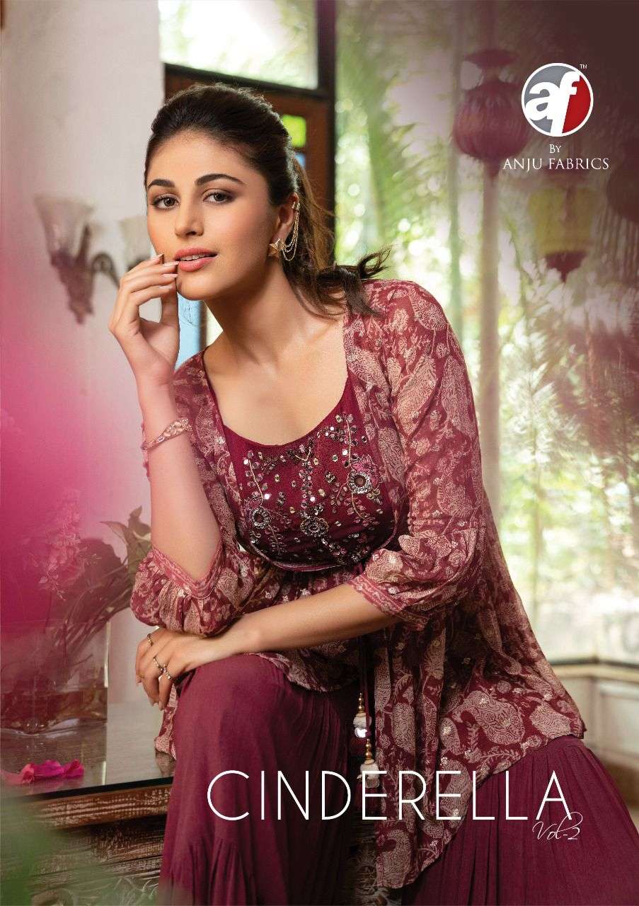 Anju Fabrics Cinderella vol 2 Georgette with fancy Western S...