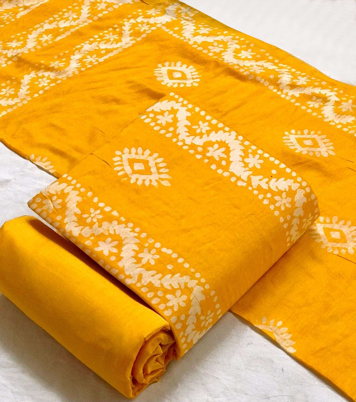 Chanderi silk with Batik Print Dress Material collection at ...