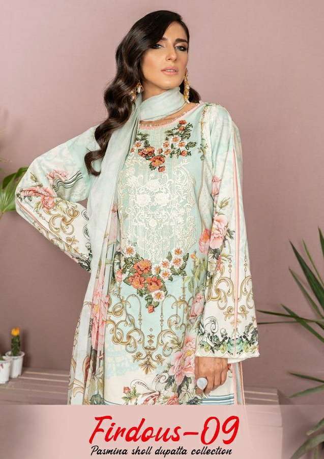 Deepsy Suits Firdous Vol 9 Printed Pure Pashmina  With Work ...