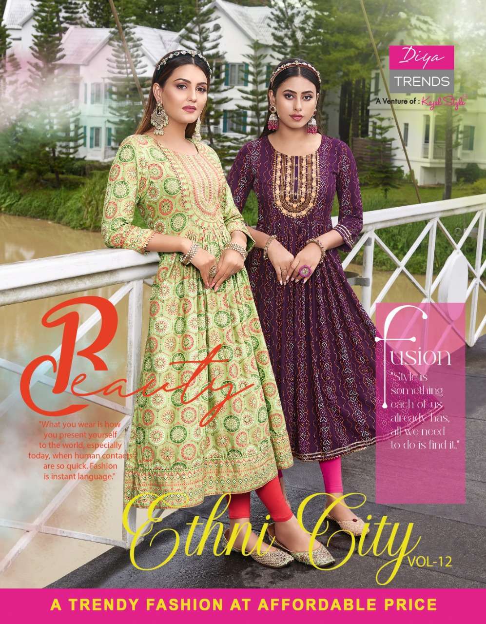 Diya Trendz Ethnicity vol 12 Rayon With fancy Long Gown coll...