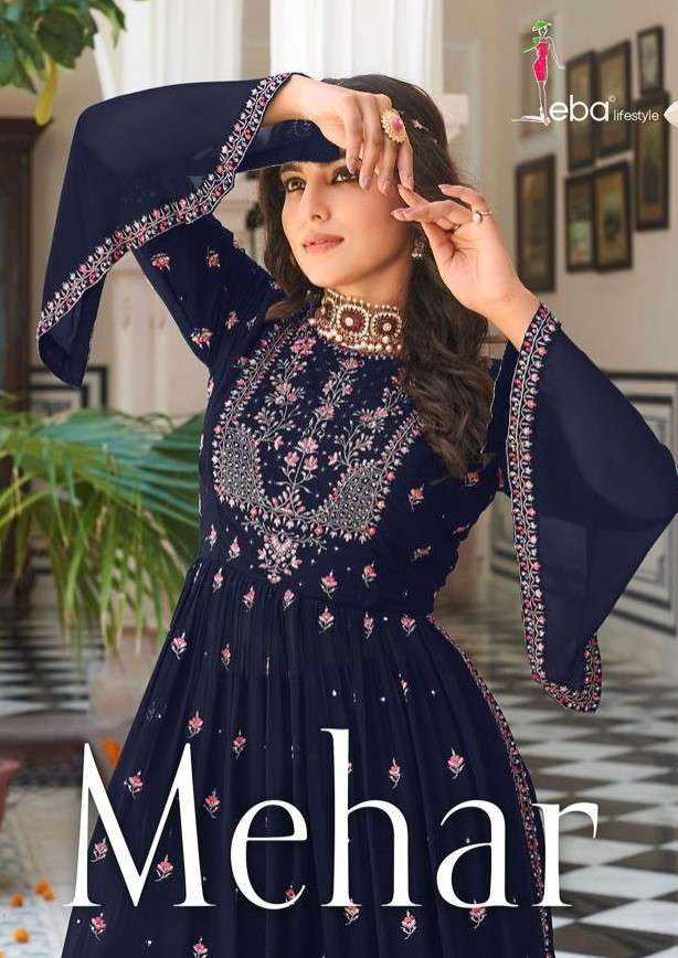 Eba Lifestyle Mehar vol 1 Georgette with  Embroidery work K...