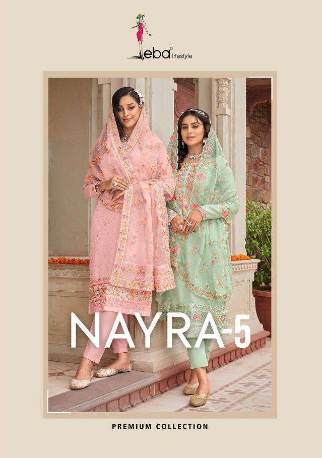 Eba Lifestyle Nyra vol 5 Viscose Silk with Embroidery work D...