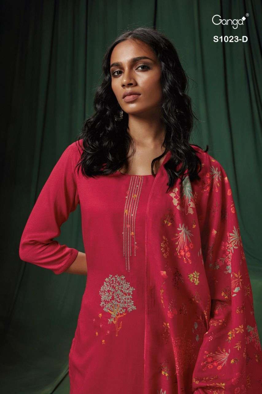 Ganga fashion Ishana 1023 Cotton with fancy Printed Dress ma...