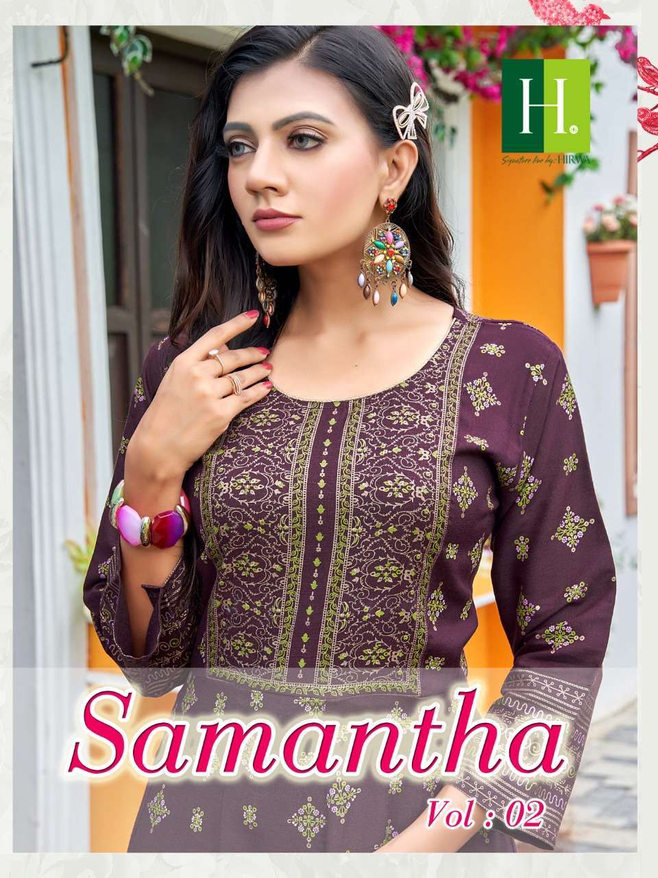 Hirwa Samantha vol 2 Silk with Anarkali Style Fancy Kurti co...