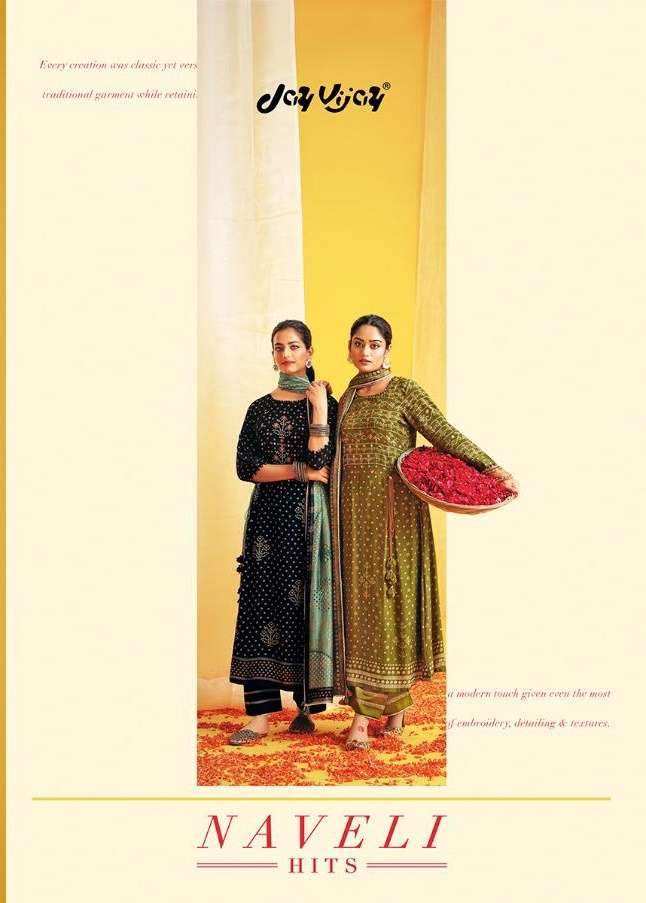 Jay Vijay Naveli Hits Silk with Digital Print Dress Material...