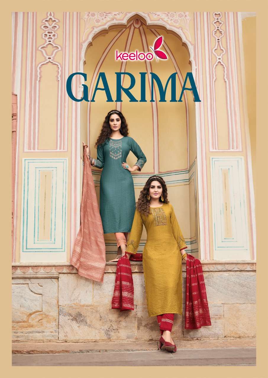 Keeloo Garima vol 1 Viscose Silk with fancy handwork Readyma...