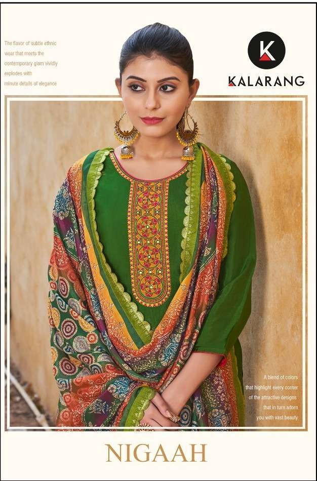 Kessi fabrics kalarang Nigaah Viscose silk with facny Salwar...
