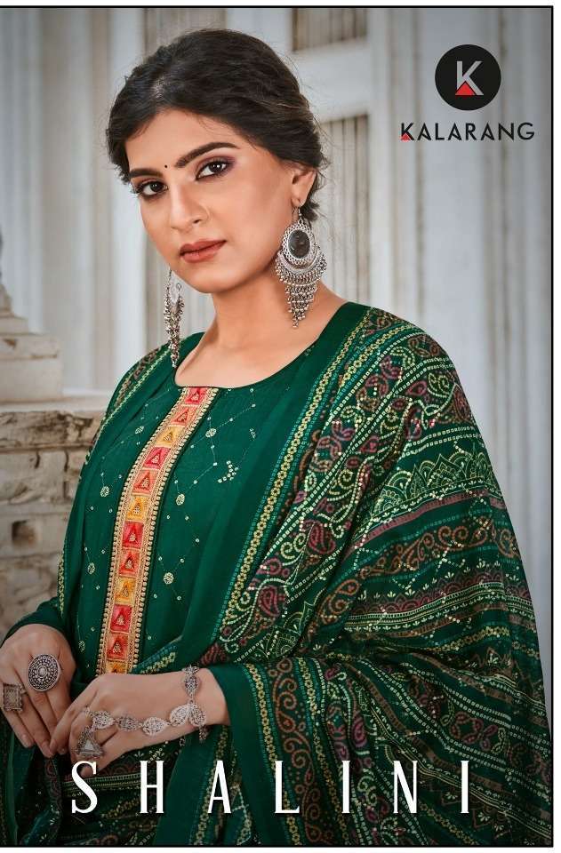 Kessi fabrics Kalarang Shalini silk with embroidery work dre...