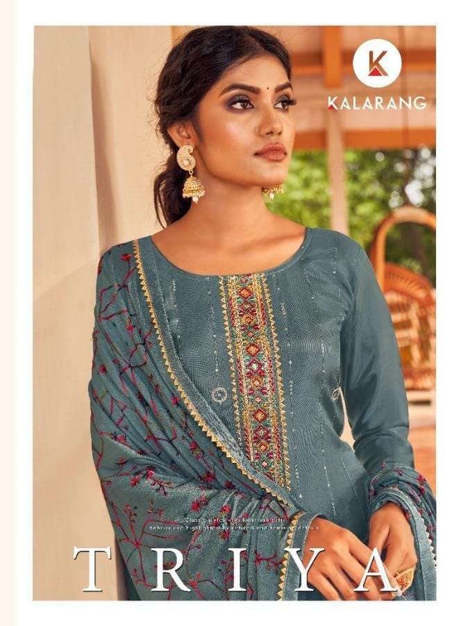 Kessi fabrics kalarang Triya Silk with Embroidery work Dress...